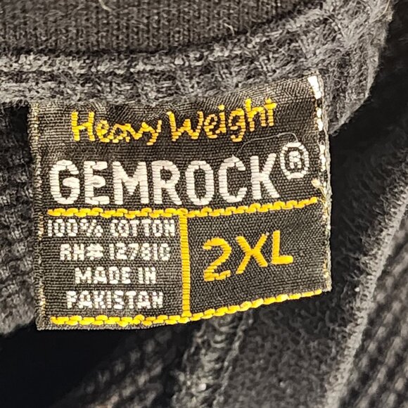 Gemrock Heavy Weight Black Cotton Waffle Knit LS Crew Neck Thermal Shirt Sz 2XL - Picture 14 of 16